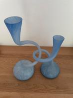 Blauw gedraaide glazen decoratie, Ophalen, Gebruikt
