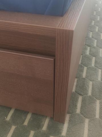 IKEA MALM bed + LONSET lattenbodem + 2 opberglades - afbeelding 2