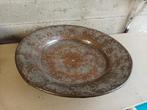 Antieke gehamerd koperen bord, kom., Antiek en Kunst, Antiek | Koper en Brons, Ophalen of Verzenden, Koper