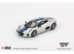 Jsn Mini GT 1:64 Jaguar C-X75, silver/blue 2010 LHD, -, Nieuw, Ophalen of Verzenden, -
