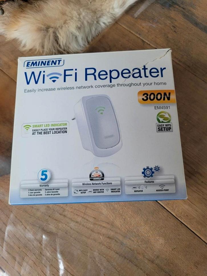 Eminent WIFI repeater EM4591, 300N, Computers en Software, WiFi-versterkers, Nieuw, Ophalen of Verzenden