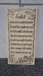 Vintage tegeltje met spreuk en engel, Ophalen of Verzenden