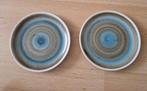 Bordje schotels longchamp france blauw vintage retro 2 stuks, Antiek en Kunst, Ophalen of Verzenden