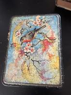 Vintage Bon Kippe Holland Blikken Doosje met Vogel, Antiek en Kunst, Antiek | Tin, Ophalen of Verzenden