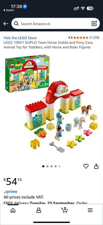 LEGO DUPLO 10951 Paardenstal - Compleet & Goede Staat! beschikbaar voor biedingen