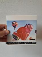 Wandtegel met luchtballonen, aardewerk 15x15x0.5cm magenta, Tuin en Terras, Ophalen of Verzenden, Nieuw, Keramiek, Overige typen