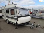 Hobby 420 met kenteken en voortent, Caravans en Kamperen, Caravans, Hobby, Hobby, Bedrijf, 750 - 1000 kg