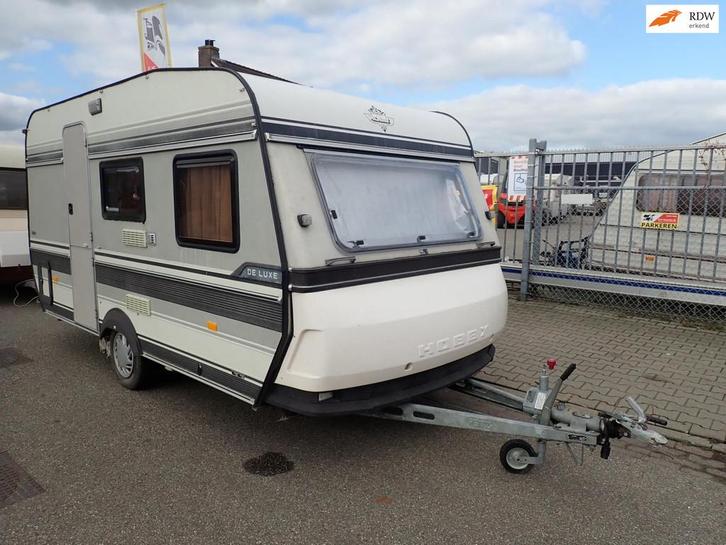 Hobby 420 met kenteken en voortent, Caravans en Kamperen, Caravans, Bedrijf, 750 - 1000 kg, Hobby