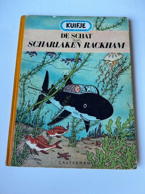 Kuifje Schat v Scharlaken Rackham 3e druk 1952 met vignet!, Boeken, Stripboeken, Gelezen, Eén stripboek, Ophalen of Verzenden