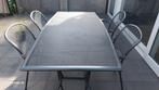 Tafel met 4 stoelen, Ophalen of Verzenden, Zo goed als nieuw, Rechthoekig