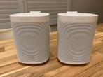 Zgan witte sonos one sl speakerset met beugels, Audio, Tv en Foto, Front, Rear of Stereo speakers, Ophalen of Verzenden, Sonos