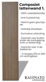 Akoestische wandpanelen 100% waterbestendig tot 300 cm lang
