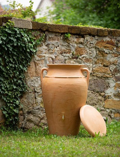 Regenton Amphore Helena 300 L terra antik, Tuin en Terras, Regentonnen, Nieuw, Kunststof, 150 liter of meer, Ophalen of Verzenden