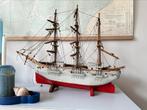 Model schip houten boot driemaster drie, Hobby en Vrije tijd, Modelbouw | Boten en Schepen, Ophalen of Verzenden, Zo goed als nieuw