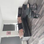 antraciet ribstof, Huis en Inrichting, Banken | Bankstellen, Ophalen, Gebruikt, 250 tot 300 cm