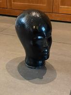 Mannequin hoofd zwart 26 cm, Antiek en Kunst, Antiek | Porselein, Ophalen of Verzenden