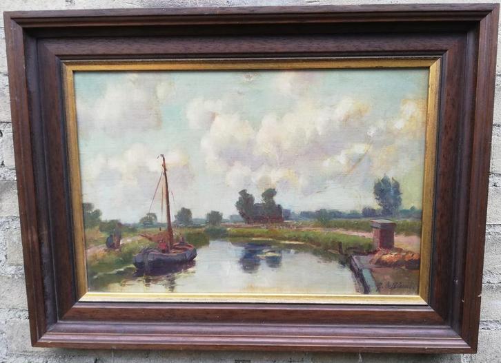 J. Le Blanc (pseud A.C.W Terhell 1863/1949). Ca 1900. 57/41, Antiek en Kunst, Kunst | Schilderijen | Klassiek, Ophalen