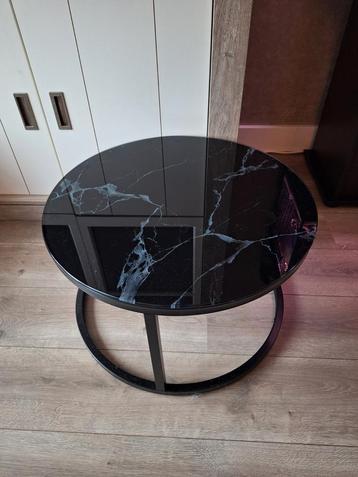 Eric Kuster Salontafel/Bijzettafel 60cm rond Marmer look beschikbaar voor biedingen