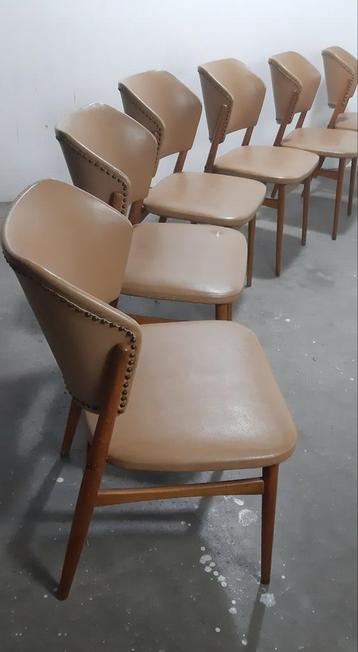 Jaren 60 eetkamerstoelen vintage kuipstoeltjes 50 % korting beschikbaar voor biedingen