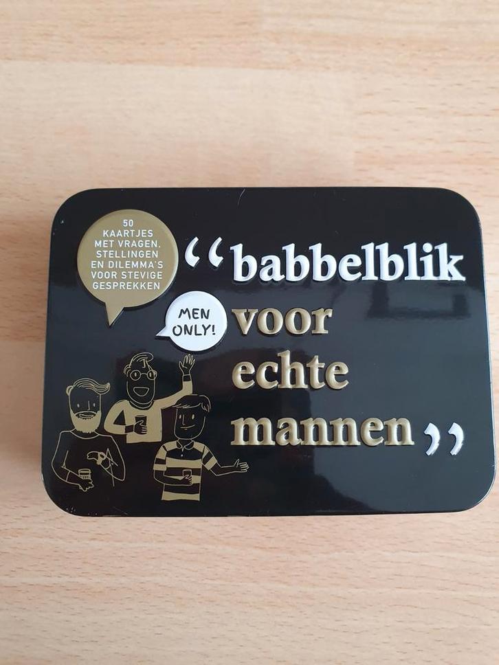 Hema babbelblik voor echte mannen, Hobby en Vrije tijd, Gezelschapsspellen | Kaartspellen, Zo goed als nieuw, Een of twee spelers