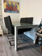 Glazen Eettafel 200cm, Ophalen, 100 tot 150 cm, Glas, Vijf personen of meer