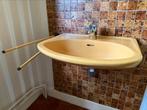 Prachtige vintage 70s wastafel incl voet, Zo goed als nieuw, Minder dan 100 cm, Wasbak of Wastafel, 25 tot 50 cm