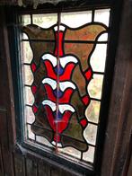 Glas in lood raam, 44cm x 27cm, Doe-het-zelf en Verbouw, Glas en Ramen, Ophalen, Gevelraam of Ruit, Glas in lood, Minder dan 80 cm