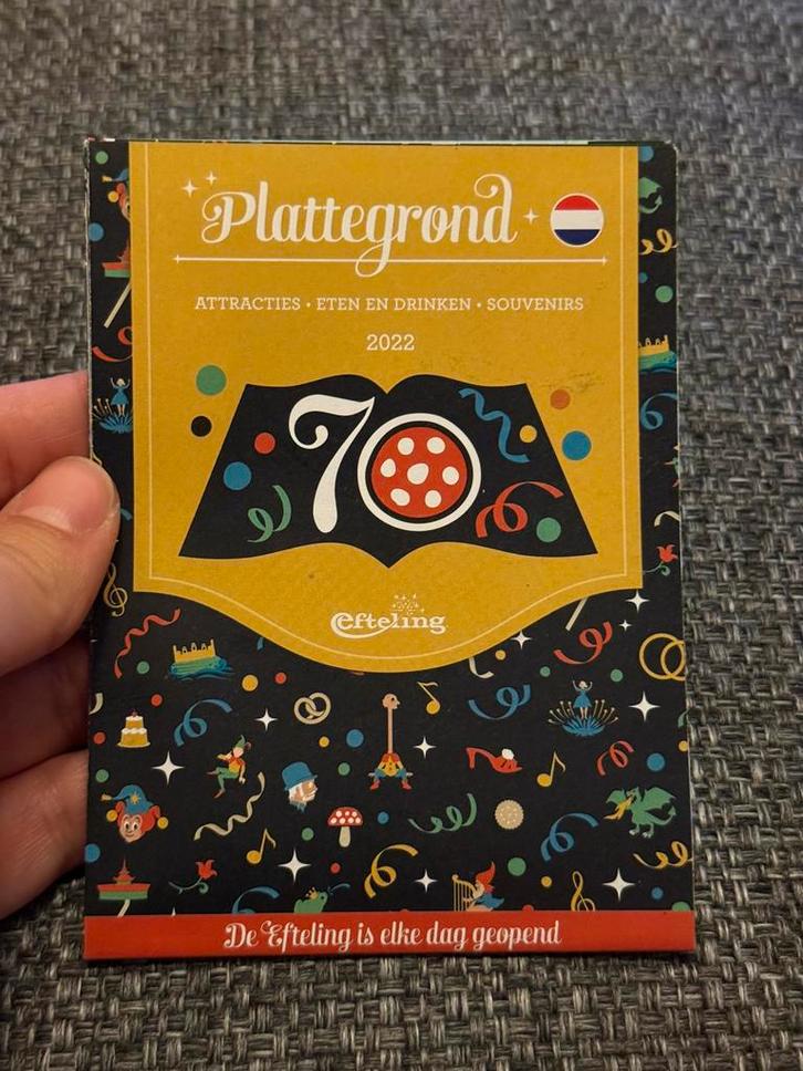 Plattegrond Efteling 2022 70 jaar Efteling, Verzamelen, Efteling, Nieuw, Gebruiksvoorwerp, Ophalen of Verzenden