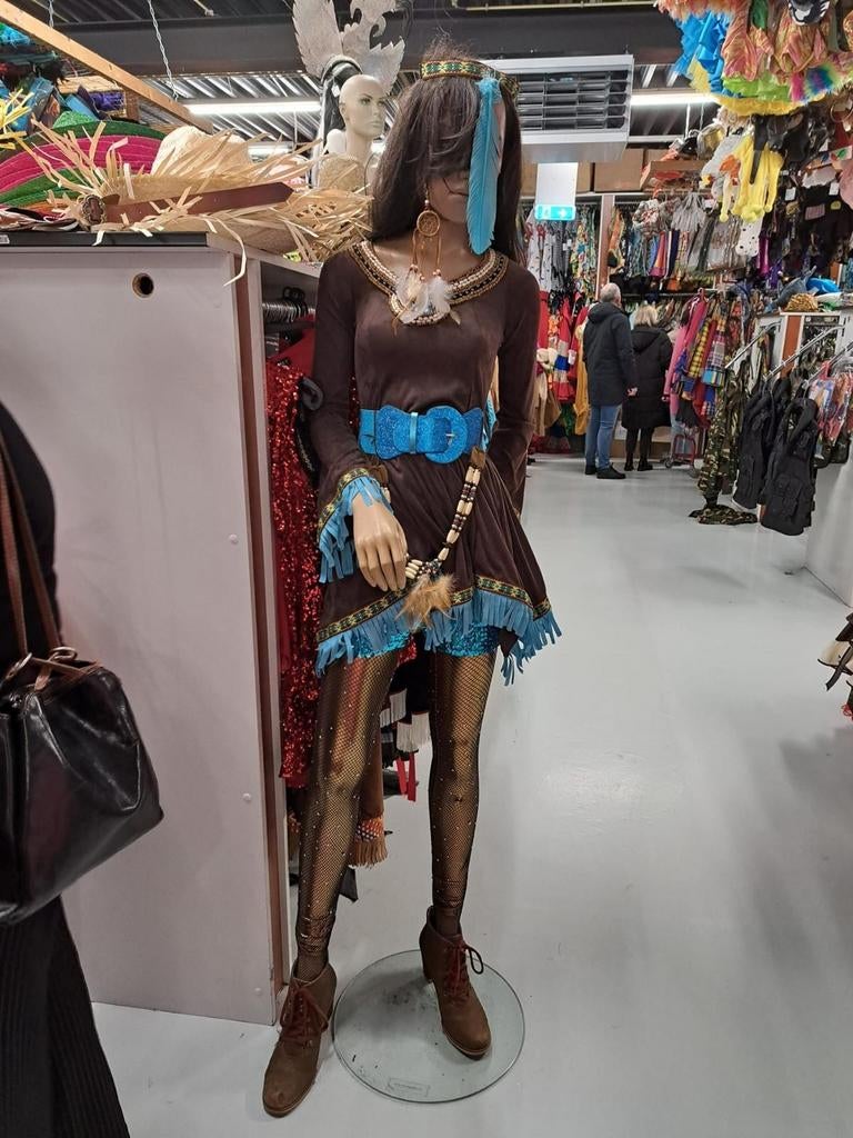 Carnaval dames indiaan + hotpants, legging, etc. mt 34/XS/S, Ophalen of Verzenden, Nieuw, Maat 34 (XS) of kleiner, Carnaval