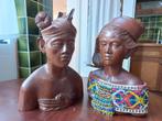 Houten Beelden Set - Indonesië/Azië, Antiek en Kunst, Ophalen