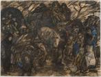Leo Gestel Belgische vluchtelingen 1914, Antiek en Kunst, Ophalen of Verzenden