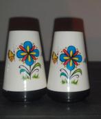 Vintage Peper & Zout Stel met Bloemen, Ophalen of Verzenden, Zo goed als nieuw, Kunststof