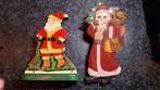 KERSTMANNETJES. 2 STUKS. HOUT., Ophalen of Verzenden, Gebruikt