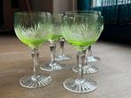 Kristallen wijnglazen Annagroen, Antiek en Kunst, Antiek | Glas en Kristal, Ophalen of Verzenden