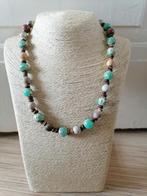 Nieuwe zelfgemaakte ketting met agalmatoliet en kokoskralen, Sieraden, Tassen en Uiterlijk, Kettingen, Ophalen of Verzenden, Nieuw