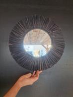 Ronde spiegel met rieten rand rand, Huis en Inrichting, Woonaccessoires | Spiegels, Ophalen, Zo goed als nieuw, Rond, 50 tot 75 cm