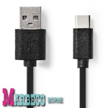 USB Kabel 2.0, USB-C male - A male 2 m, USB C kabel Zwart beschikbaar voor biedingen