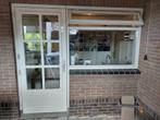 Buitendeur met raamkozijn, Gebruikt, Raamkozijn, Inclusief glas, Hout