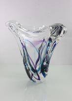 Vintage vaas Max Verboeket, Kristalunie Maastricht., Antiek en Kunst, Antiek | Glas en Kristal, Ophalen of Verzenden