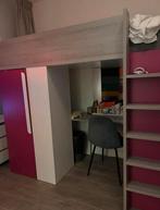 2 Hoogslaper met bureau en kast - ruimtebesparend!, Huis en Inrichting, Slaapkamer | Stapelbedden en Hoogslapers, Gebruikt, Eenpersoons