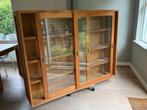 Teakhouten Vitrine Kast, Huis en Inrichting, Kasten | Buffetkasten, Ophalen, 150 tot 200 cm, 25 tot 50 cm, Gebruikt