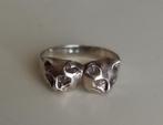 zilveren ring katten  maat 16 mm, Gebruikt, Verzenden, Kleiner dan 17, Dame