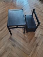 Zwart tafeltje + bankje, Kinderen en Baby's, Ophalen, Gebruikt, Tafel(s) en Stoel(en)