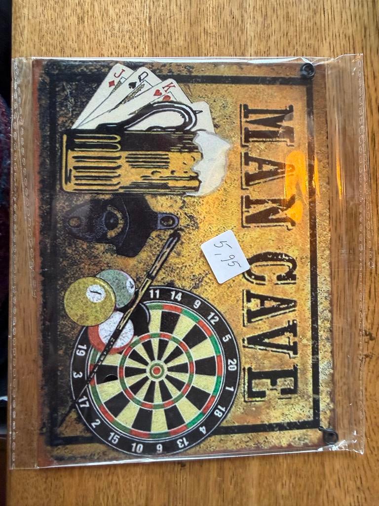 Metalen Bord Man Cave Nieuw, Ophalen, Nieuw