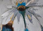 Mooi kleurrijk kunstwerk/schilderij/canvas met bloem 50x150, Ophalen, Nieuw, 125 cm of meer, Schilderij