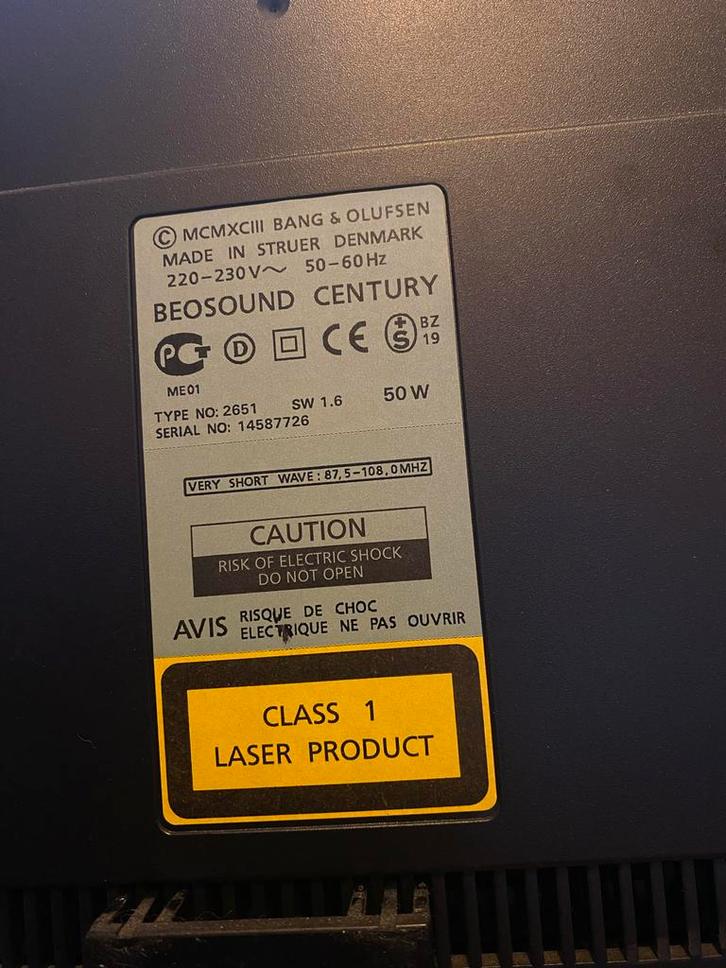 Bang & Olufsen BeoSound Century - Vintage Hifi Systeem, Audio, Tv en Foto, Stereo-sets, Gebruikt, Cd-speler, Bang & Olufsen, Ophalen