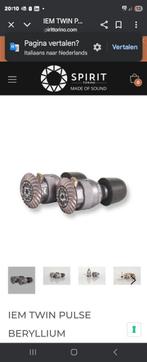 Spirit Torino Twin Pulse Beryllium IEM - Nieuwstaat!, Ophalen of Verzenden, Zo goed als nieuw, Overige merken