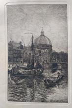 antieke ets Louis Landre, Ophalen of Verzenden