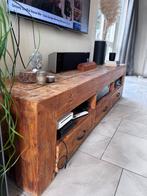 Teakhouten TV Meubel - Robuust & Ruim, Ophalen, Gebruikt, Teakhout, 200 cm of meer
