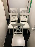 5x Ikea INGOLF stoelen wit, Huis en Inrichting, Stoelen, Ophalen, Gebruikt, Wit, Vijf, Zes of meer stoelen